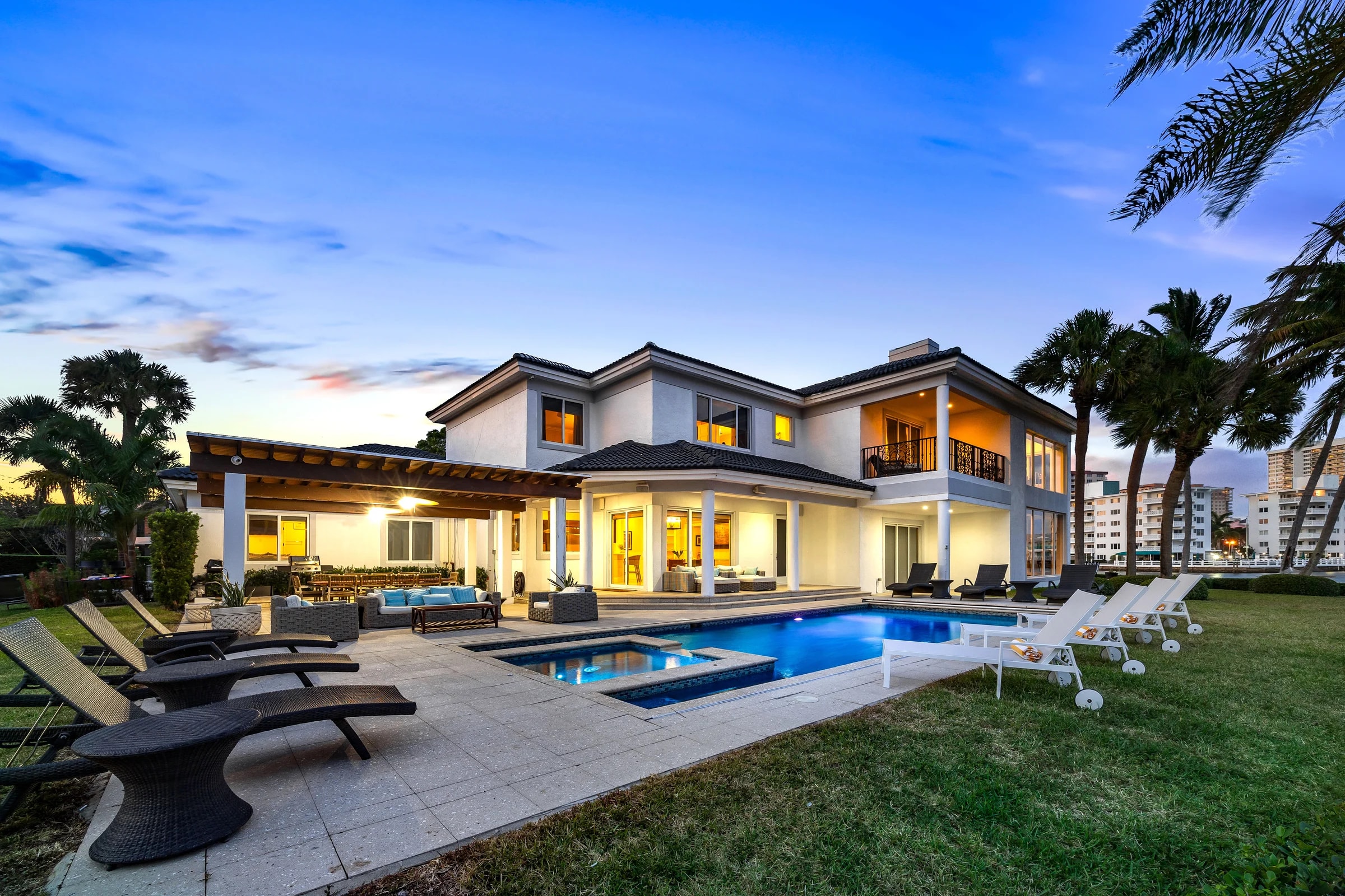 Pool terrace at Holiday Estate