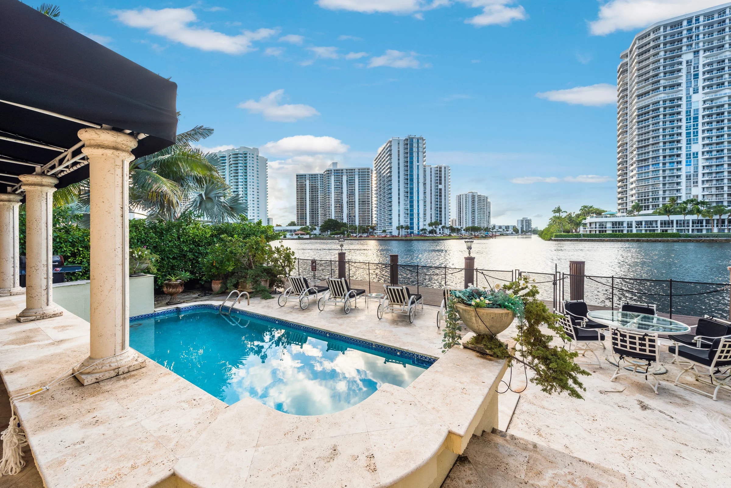 Pool and Intracoastal views at Villa Zehavi